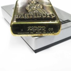 画像4: 【ユーズド】Zippo ジッポーライター：マルボロ カウボーイ メタル ブラス 真鍮 2003年製 (4)