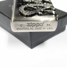 画像5: Zippo ジッポーライター：龍 サイドメタル ニッケル古美仕上げ  ドラゴン (5)
