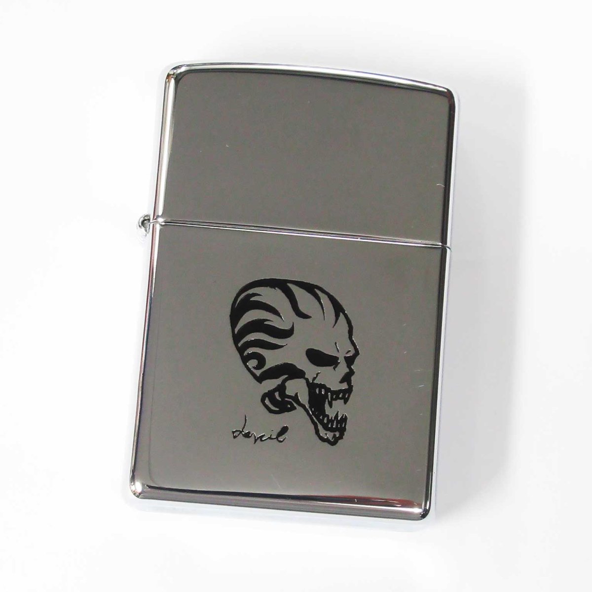 画像1: Zippo ジッポーライター：トライバル スカル クロームポリッシュ 2005年製 (1)