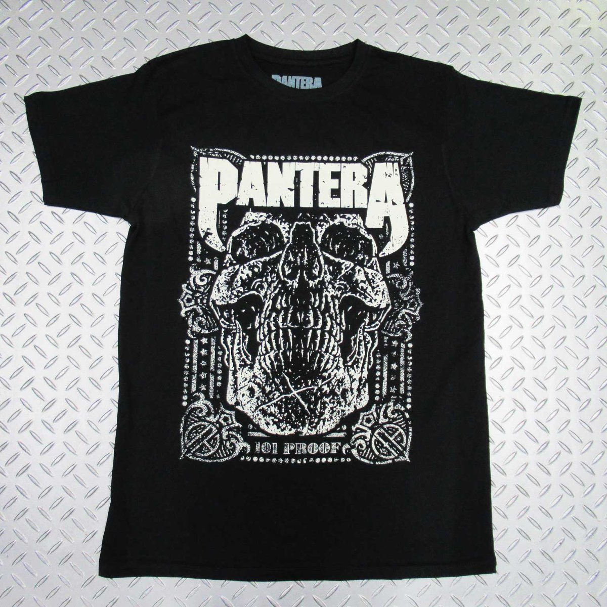 画像1: オフィシャル バンドTシャツ：パンテラ PANTERA 101 Proof Skullブラック (1)