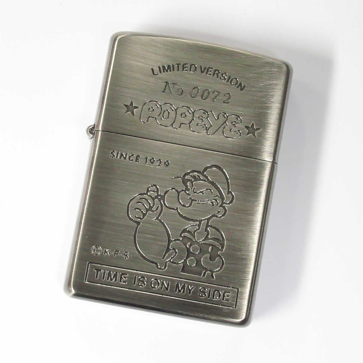 画像1: Zippo ジッポーライター：ポパイ ニッケル燻し 1997年製 (1)
