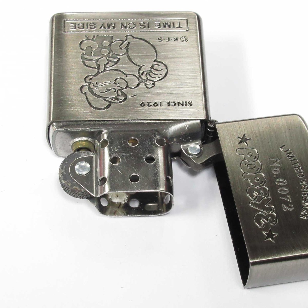 画像3: Zippo ジッポーライター：ポパイ ニッケル燻し 1997年製 (3)