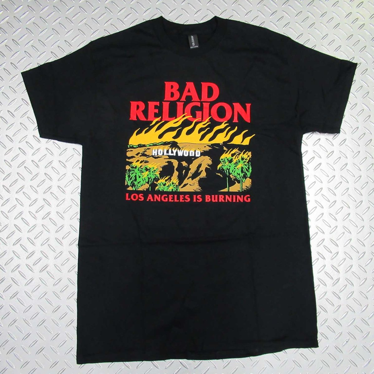 画像1: オフィシャル バンドTシャツ：バッドレリジョン BAD RELIGION Burning Black ブラック (1)