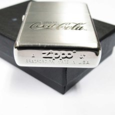 画像5: Zippo ジッポーライター：コカ・コーラ Coca-Cola シルバー サテーナ 2007年製 (5)