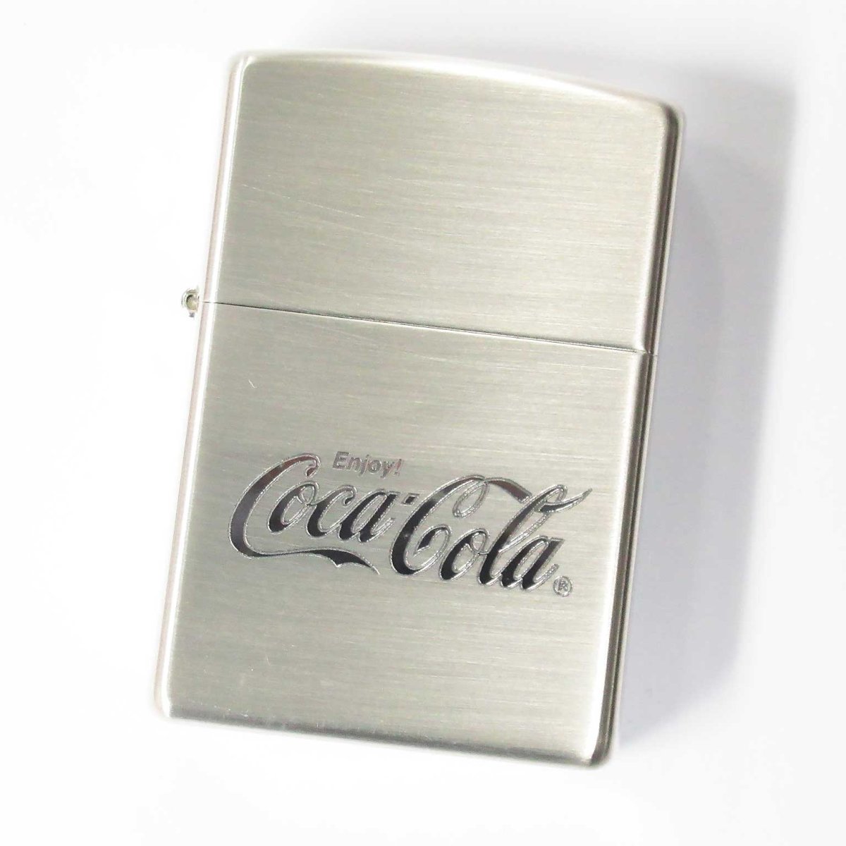 画像2: Zippo ジッポーライター：コカ・コーラ Coca-Cola シルバー サテーナ 2007年製 (2)