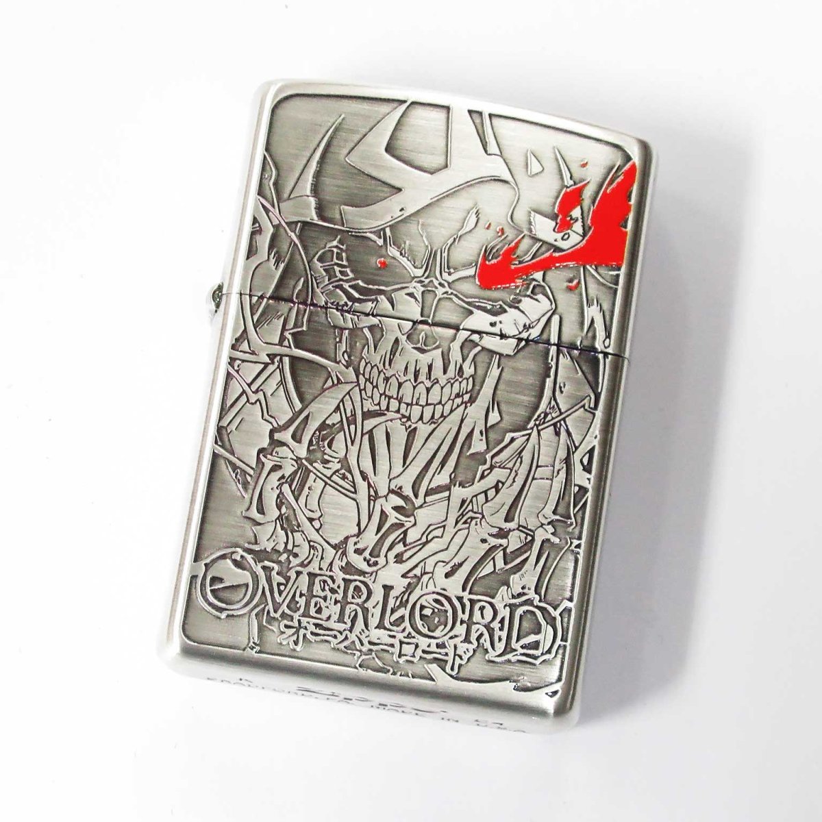 画像1: Zippo ジッポーライター：オーバーロード アインズ 銀サテン古美 (1)