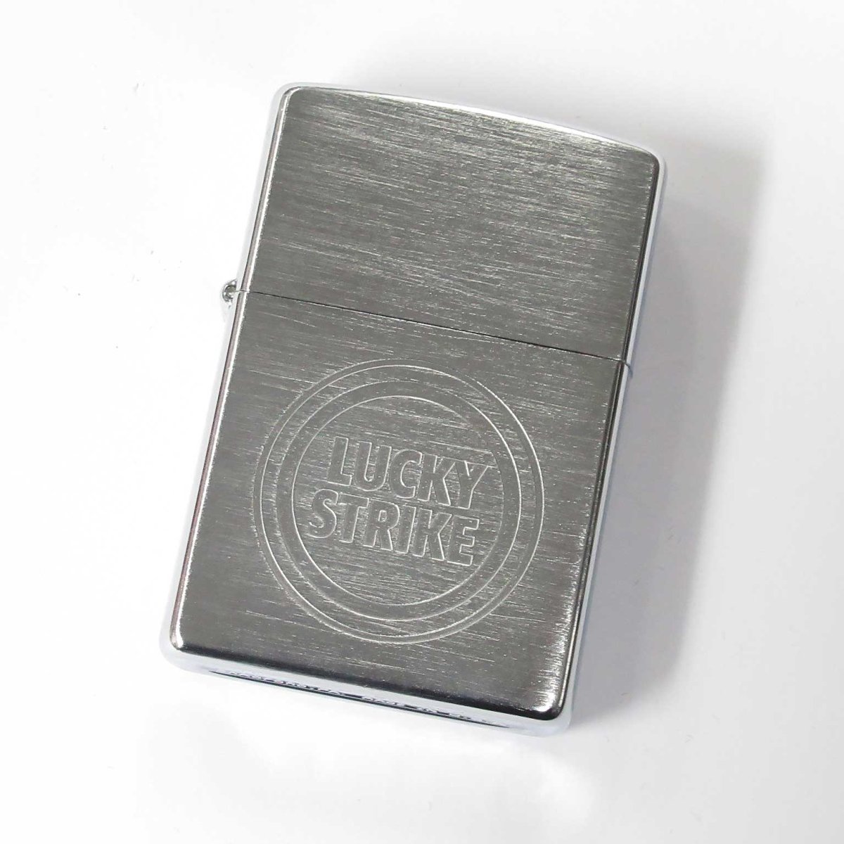 画像1: Zippo ジッポーライター：ラッキーストライク Large Bullseye 1999年製 ブラッシュドクローム シルバー 銀 (1)