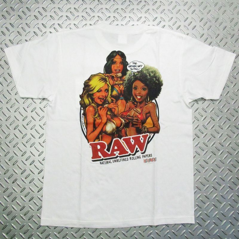 画像1: RAWガールズ ポケット Tシャツ ホワイト (1)