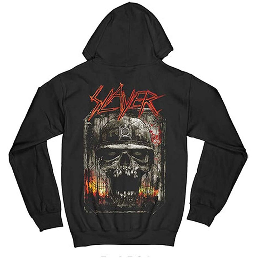 オフィシャル バンドパーカー Slayer Etched Skull ブラック
