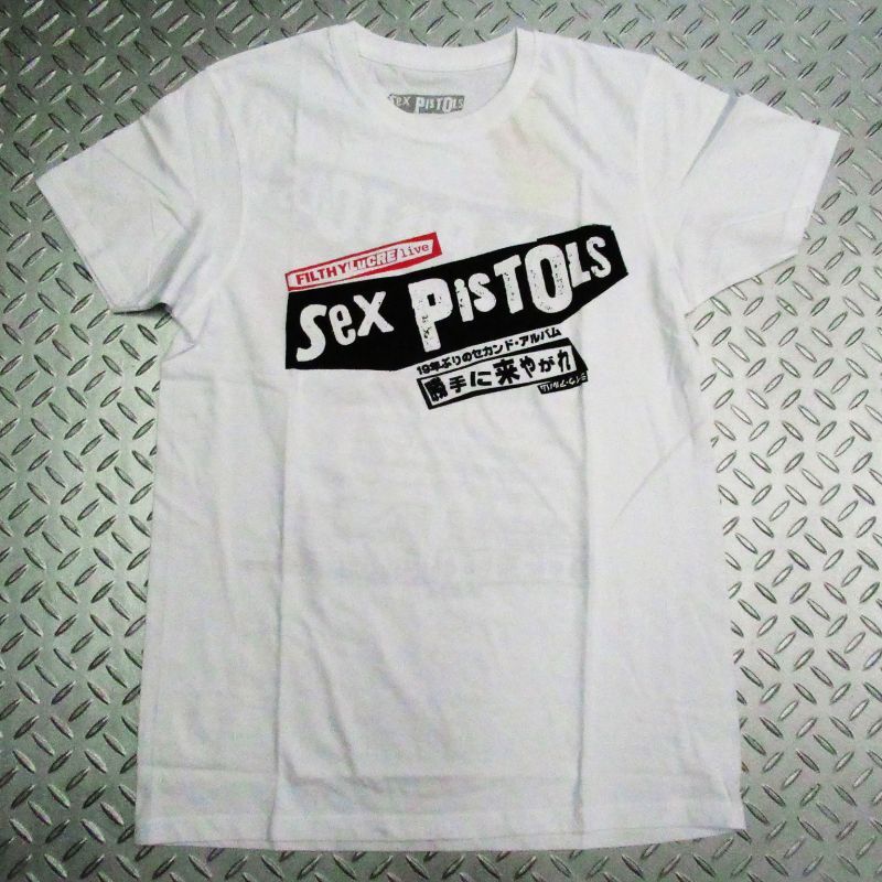 画像1: オフィシャル バンドTシャツ：SEX PISTOLS Filthy Lucre Japan ホワイト (1)