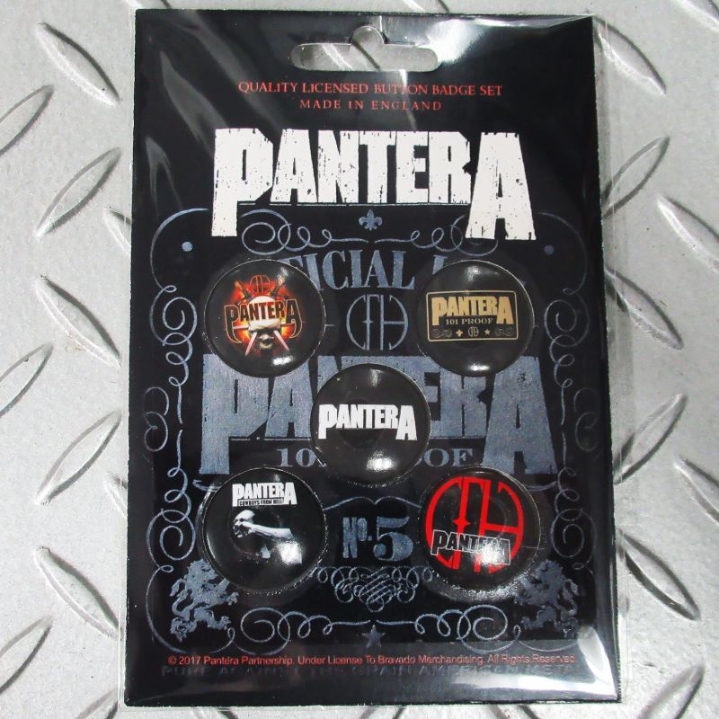 画像1: オフィシャル バンド缶バッジ：PANTERA 101 Proof 5個セット (1)