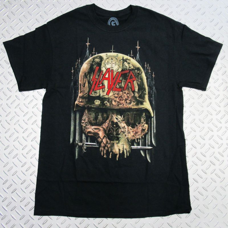 画像1: オフィシャル バンドTシャツ：SLAYER Hell Skull Collage ブラック (1)