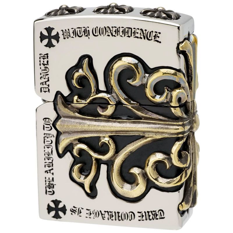 ジッポーzippo ドクロチェーンSI シルバーイブシ 喫煙具 - 小物