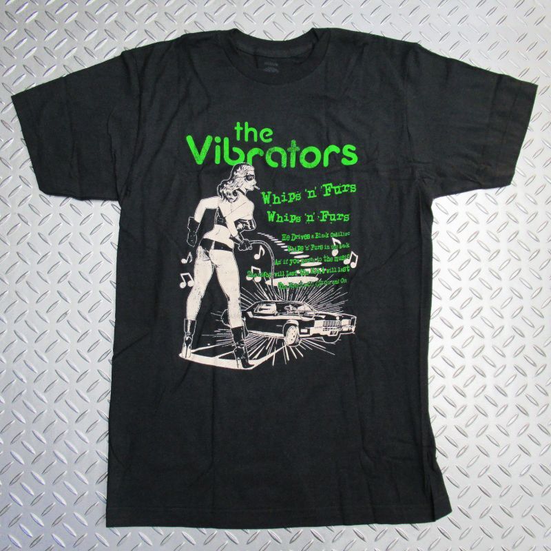 画像1: オフィシャル バンドTシャツ：VIBRATORS THE VIBRATORS WHIPS N FURS ブラック (1)