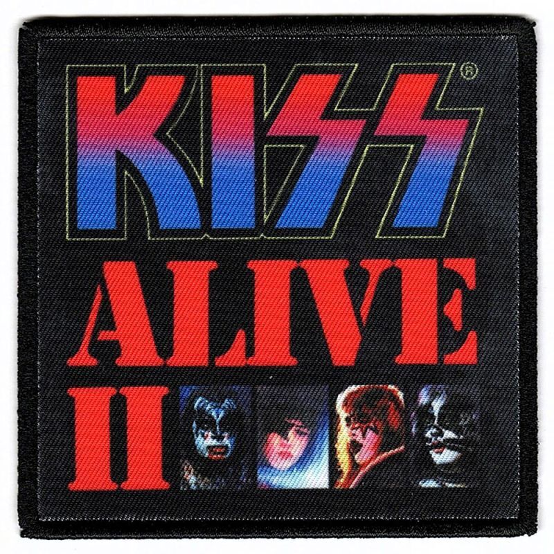 画像1: 【再入荷】オフィシャル バンド ワッペン：KISS キッス Alive II / Album Cover (1)